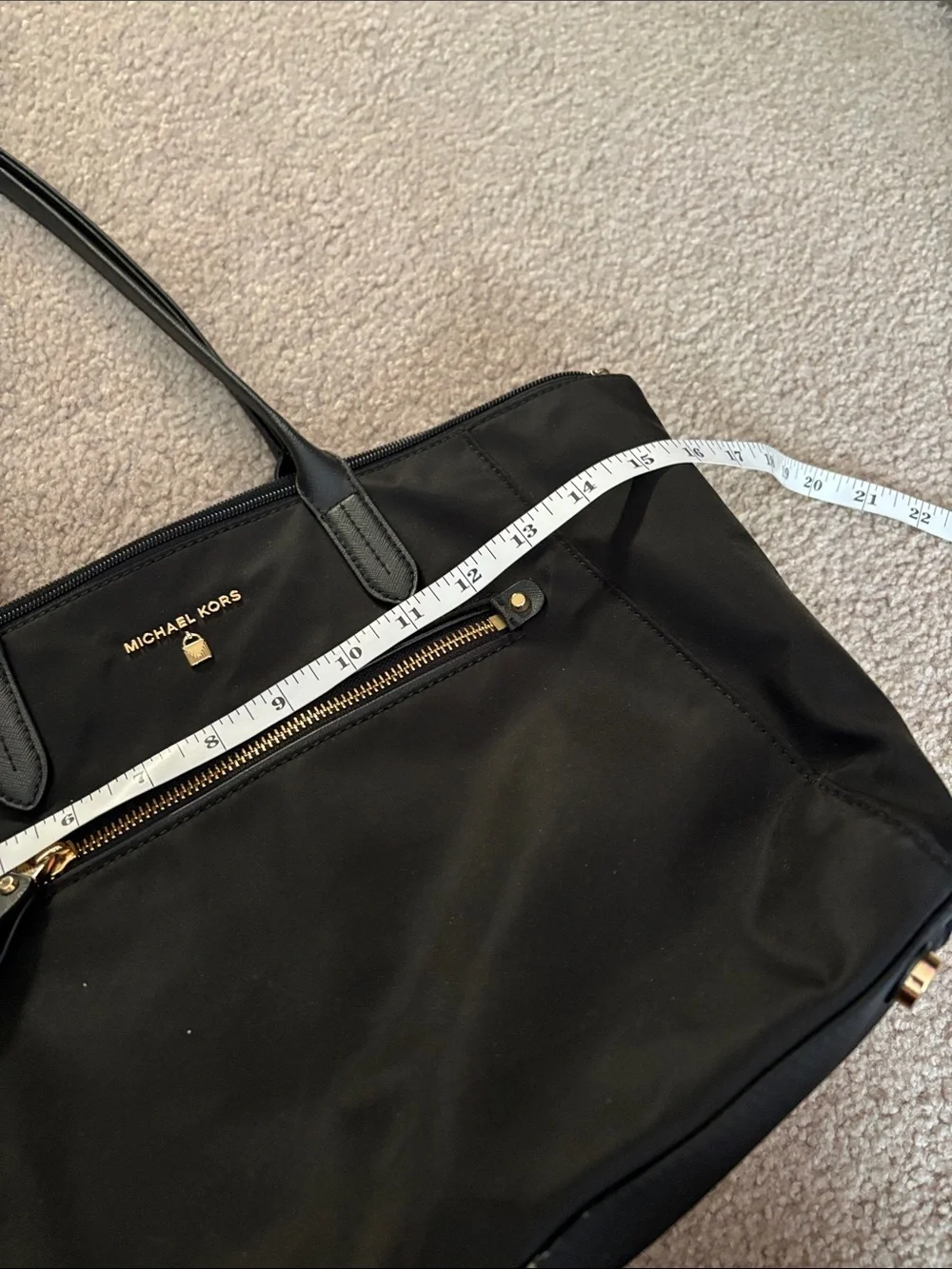 Michael Kors Black Tote with Front Zip Pocket